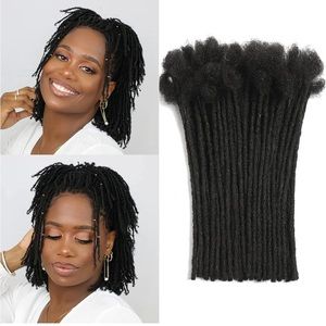 4 inch Loc Extension Human Hair 30 Strands 0.2cm Width 100% Full Handmade